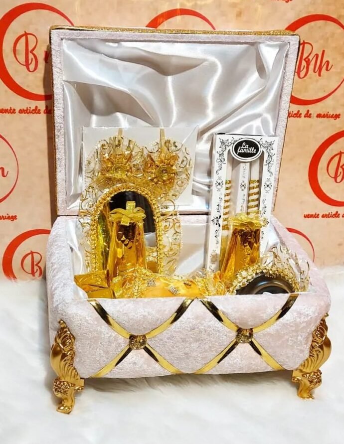 طبق حنة موديل كوفر اللون Rose  بالذهبي. دوزان سامبل